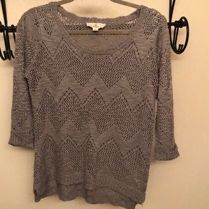 Gray knit sweater